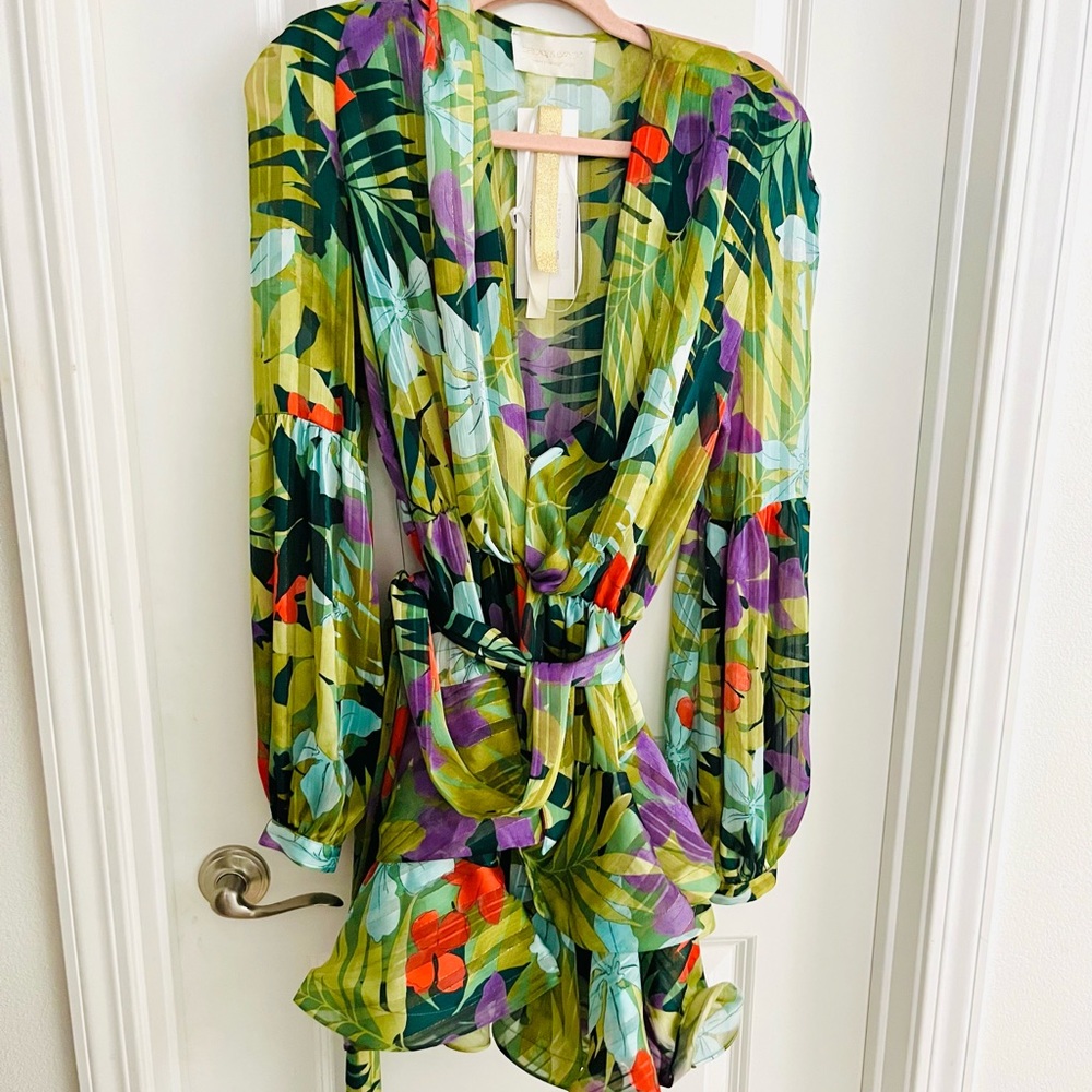Good condition Bronx & Banco floral dress. Amazing color. Never worn